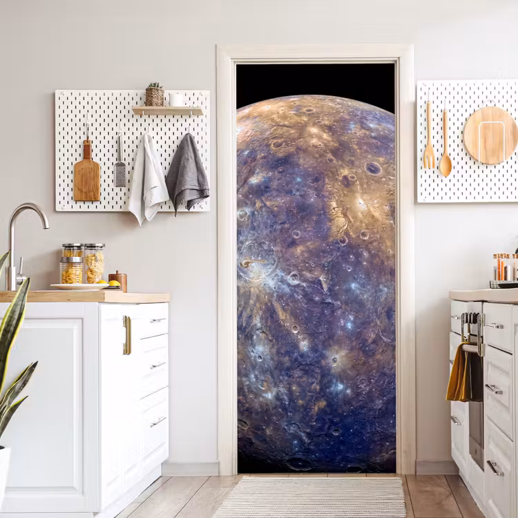 Deursticker - Planeet - Kraters - Ruimte — 7
