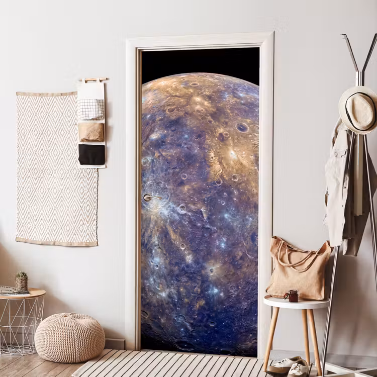 Deursticker - Planeet - Kraters - Ruimte — 8