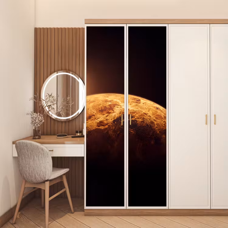 Deursticker - Planeet - Ruimte - Oranje — 5
