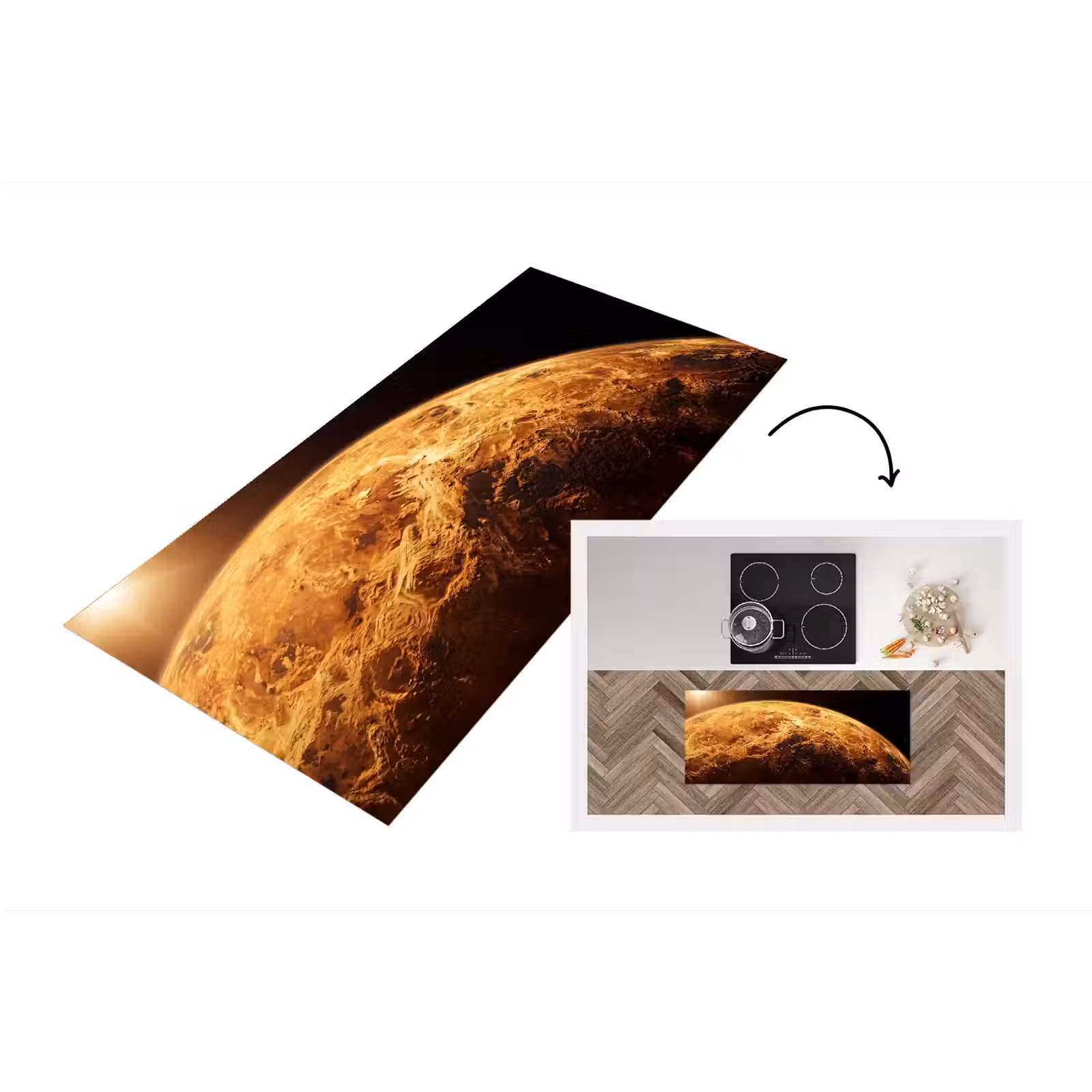Keukenloper - Planeet - Ruimte - Oranje — 1
