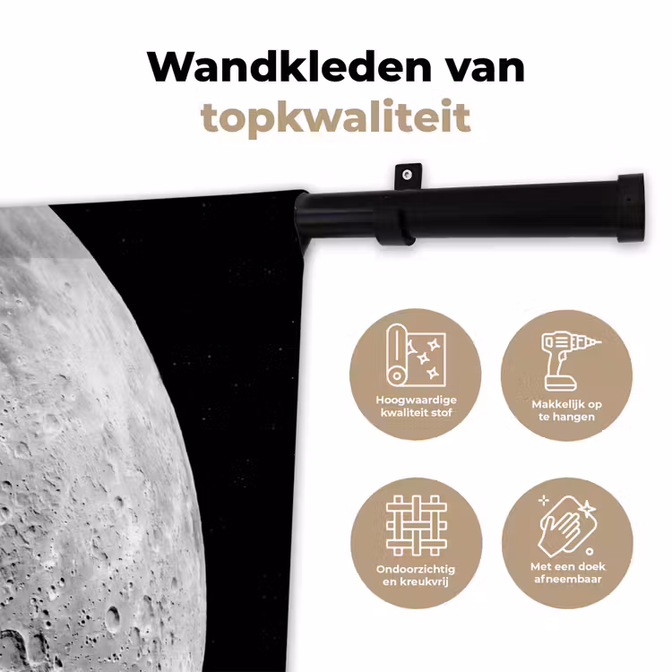 Wandkleed - Maan - Kraters - Ruimte — 3