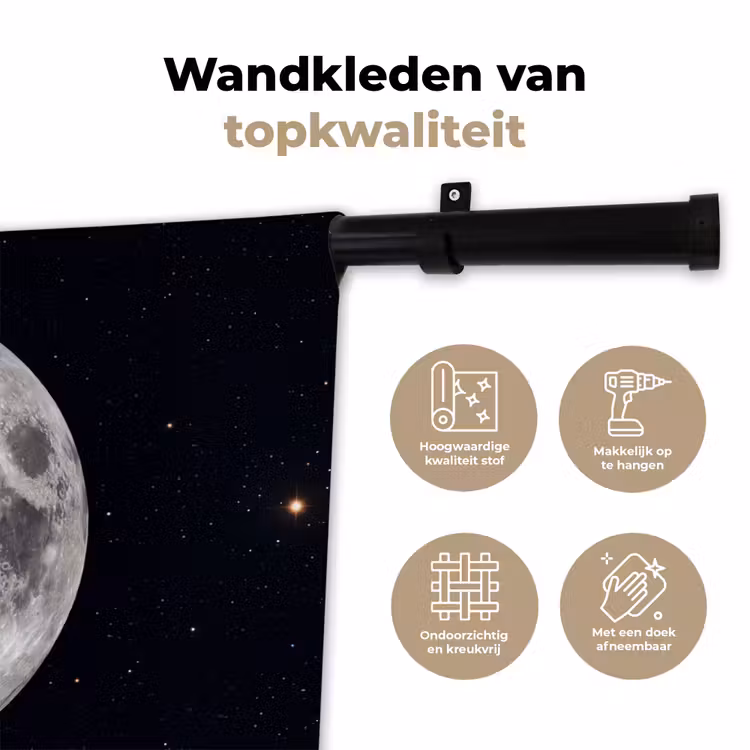 Wandkleed - Maan - Sterren - Ruimte — 3