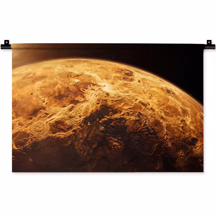 Wandkleed - Planeet - Ruimte - Oranje — 1