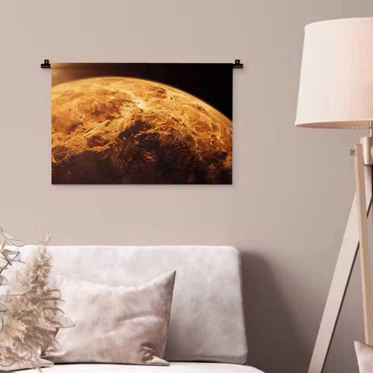 Wandkleed - Planeet - Ruimte - Oranje — 2