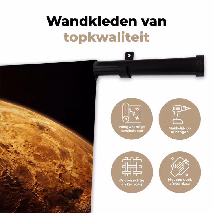 Wandkleed - Planeet - Ruimte - Oranje — 3