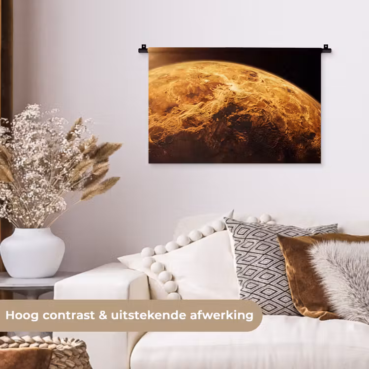 Wandkleed - Planeet - Ruimte - Oranje — 4