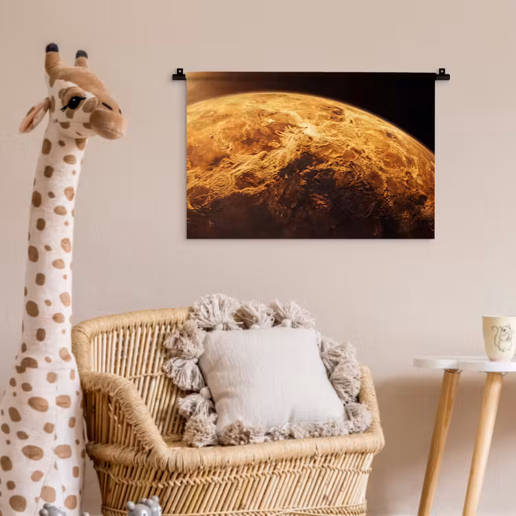 Wandkleed - Planeet - Ruimte - Oranje — 5