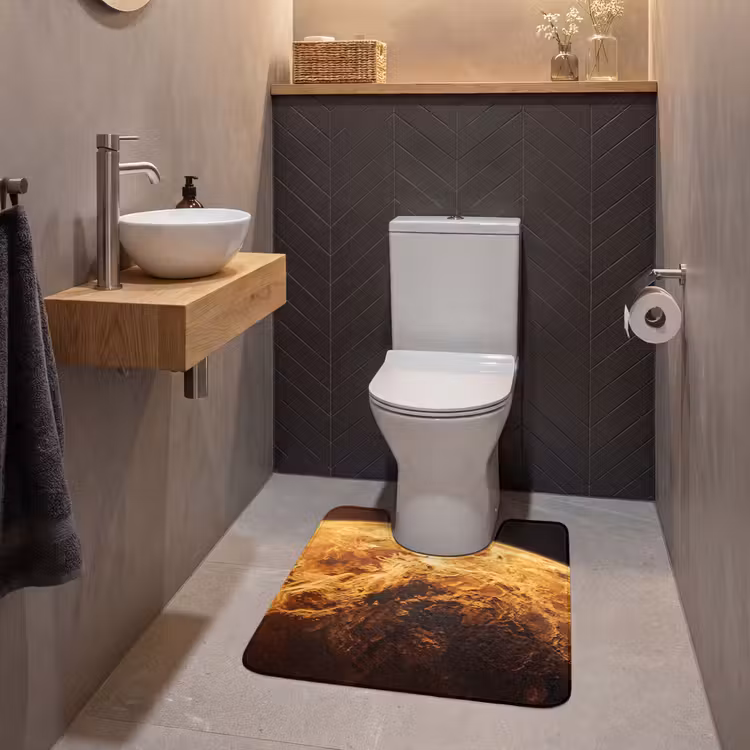 Wc Mat - Planeet - Ruimte - Oranje — 2