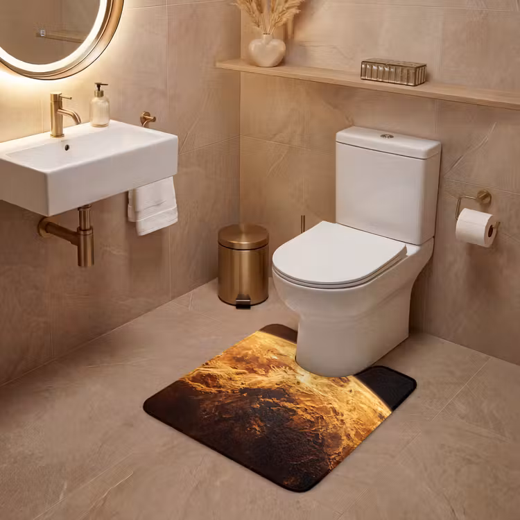 Wc Mat - Planeet - Ruimte - Oranje — 3