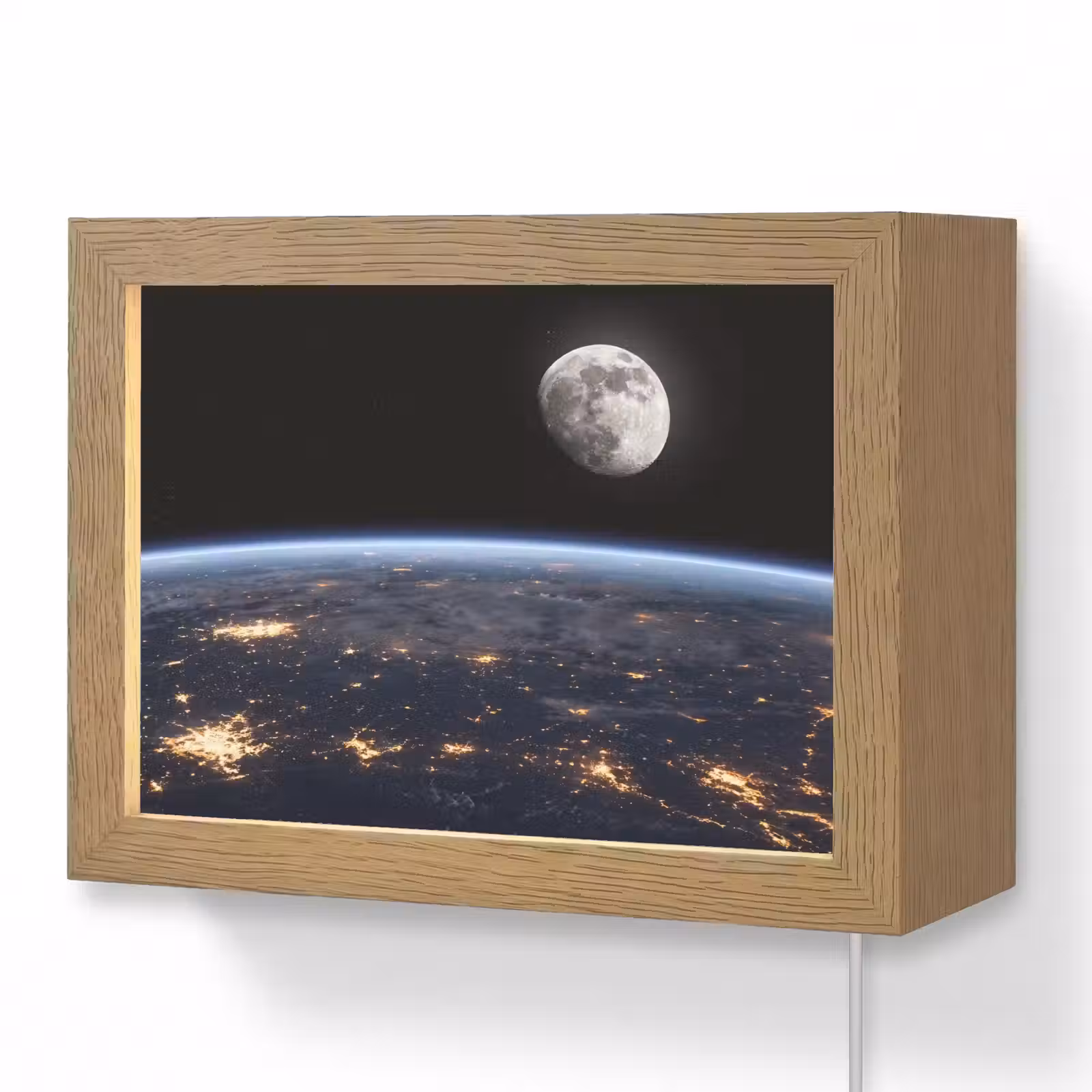 Lightbox - Wandlamp - Aarde - Nacht - Ruimte — 1
