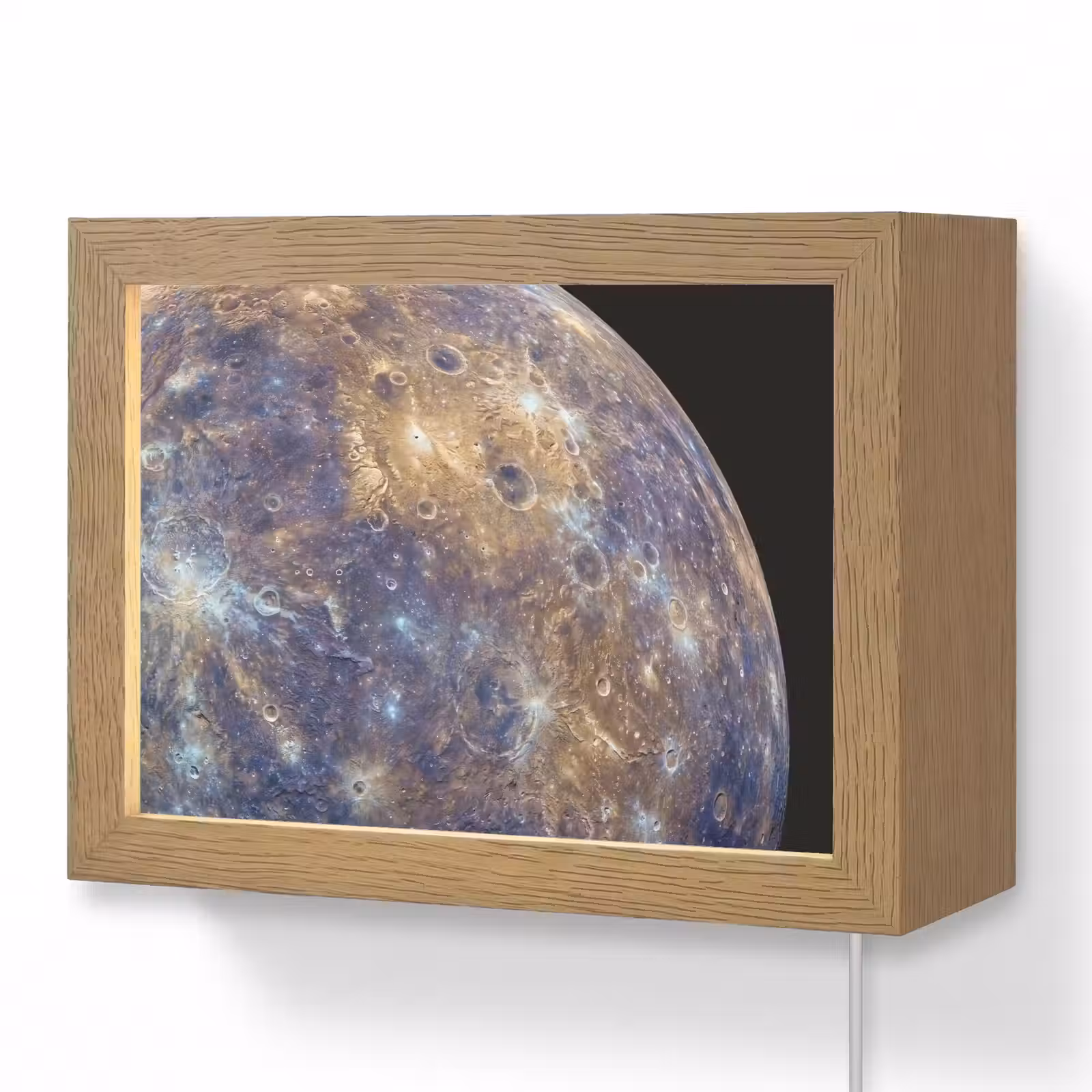 Lightbox - Wandlamp - Planeet - Kraters - Ruimte — 1