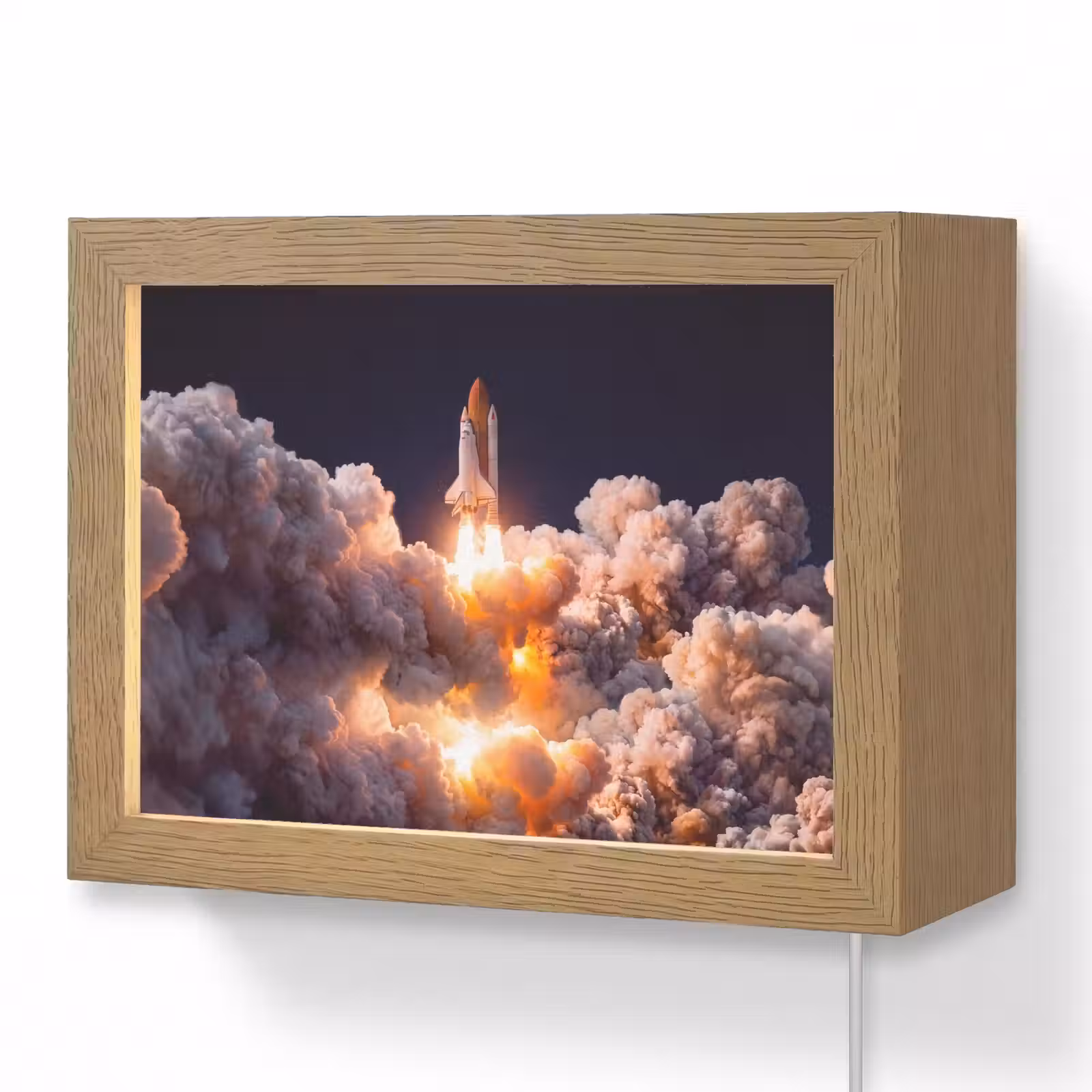 Lightbox - Wandlamp - Ruimtevaartuig - Lancering - Sterren — 1