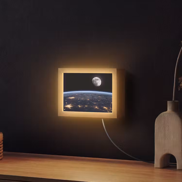 Lightbox - Wandlamp - Aarde - Nacht - Ruimte — 2