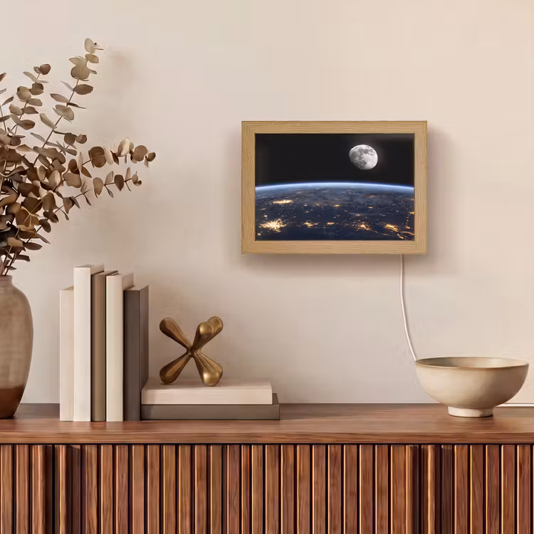 Lightbox - Wandlamp - Aarde - Nacht - Ruimte — 4