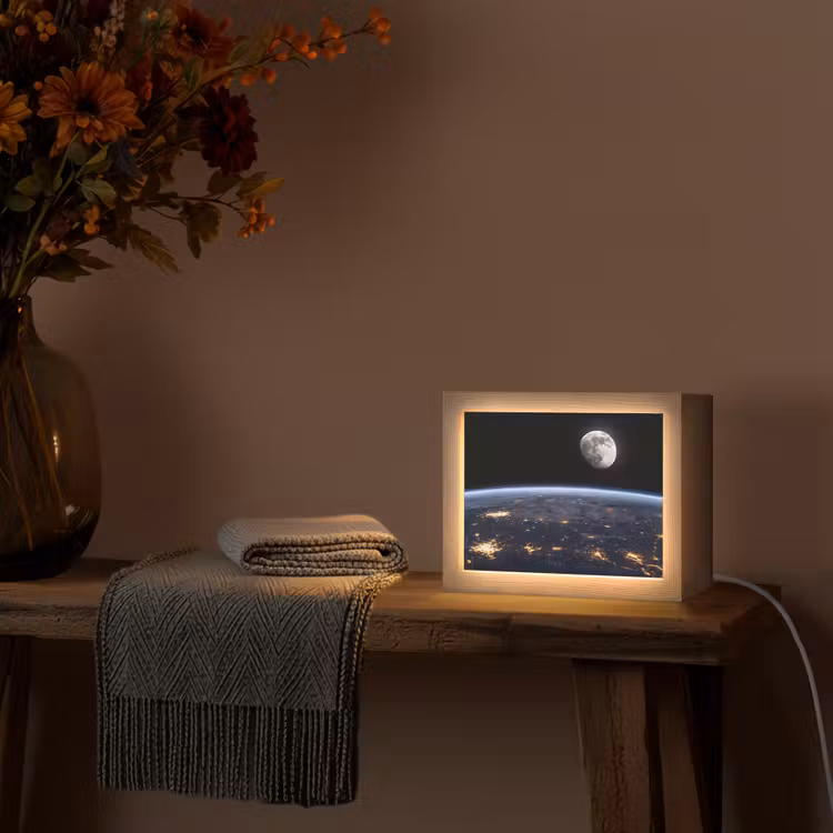 Lightbox - Wandlamp - Aarde - Nacht - Ruimte — 5