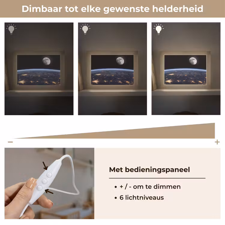 Lightbox - Wandlamp - Aarde - Nacht - Ruimte — 8