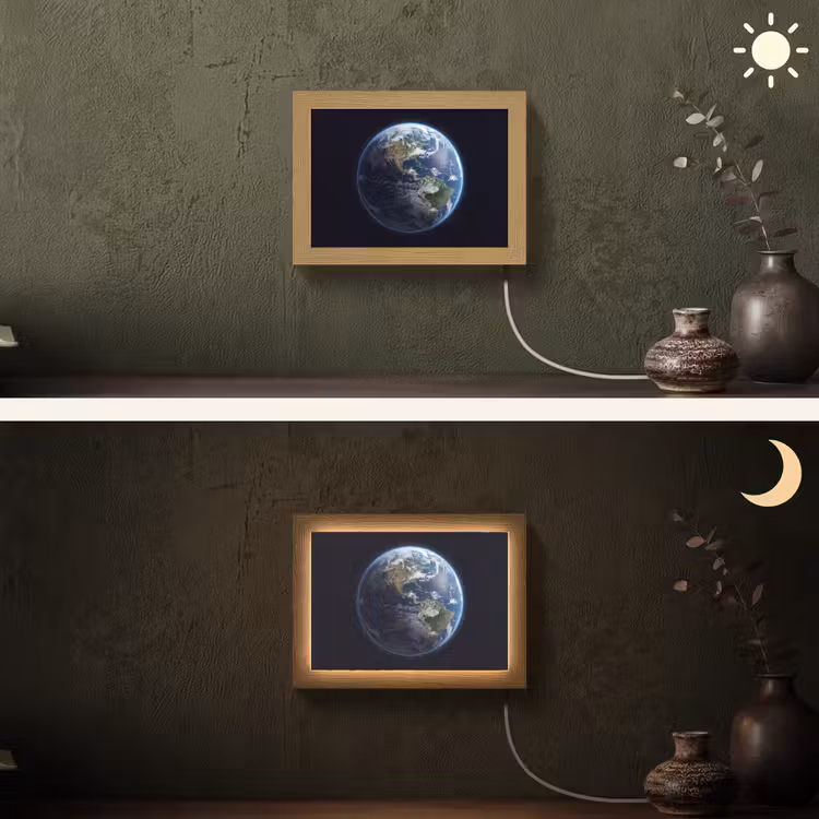 Lightbox - Wandlamp - Aarde - Ruimte - Kosmos — 3
