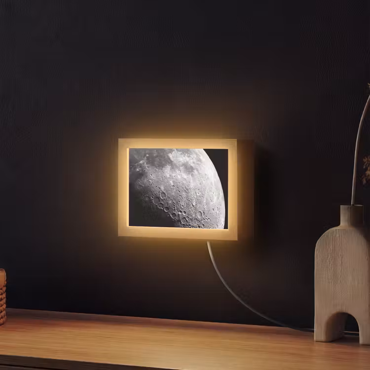 Lightbox - Wandlamp - Maan - Kraters - Ruimte — 2