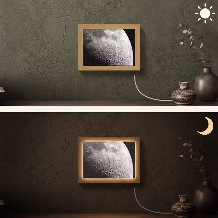Lightbox - Wandlamp - Maan - Kraters - Ruimte — 3