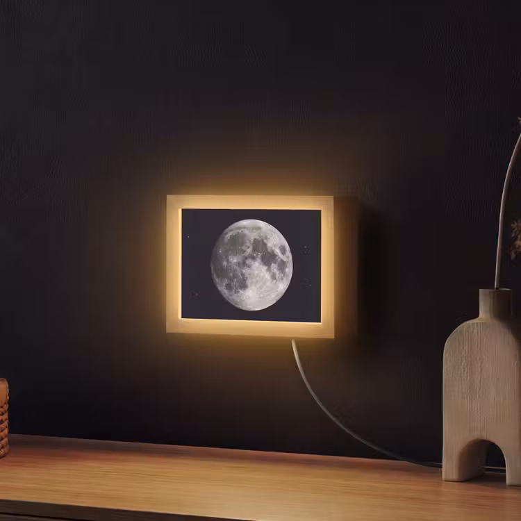 Lightbox - Wandlamp - Maan - Sterren - Ruimte — 2
