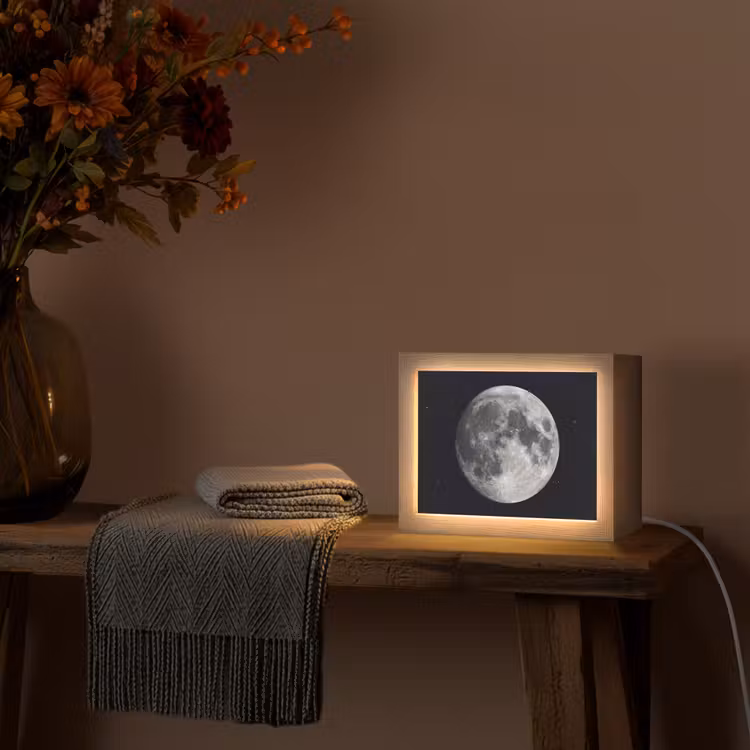 Lightbox - Wandlamp - Maan - Sterren - Ruimte — 5