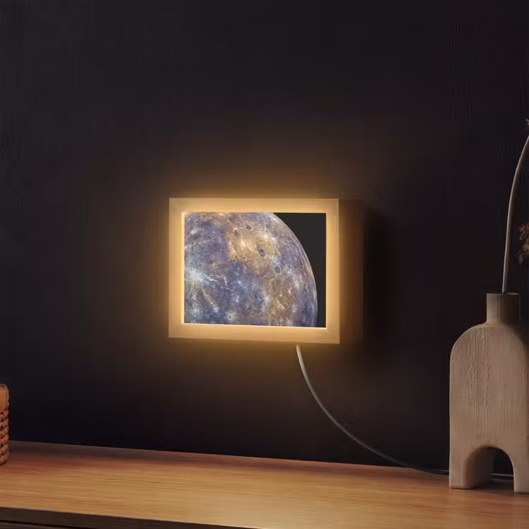 Lightbox - Wandlamp - Planeet - Kraters - Ruimte — 2