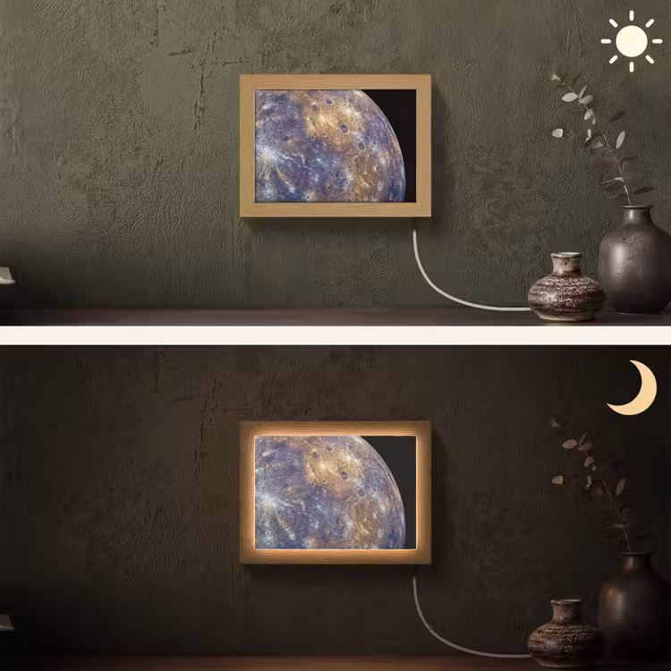 Lightbox - Wandlamp - Planeet - Kraters - Ruimte — 3