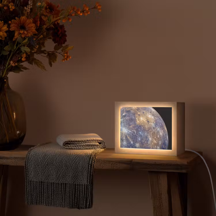 Lightbox - Wandlamp - Planeet - Kraters - Ruimte — 5