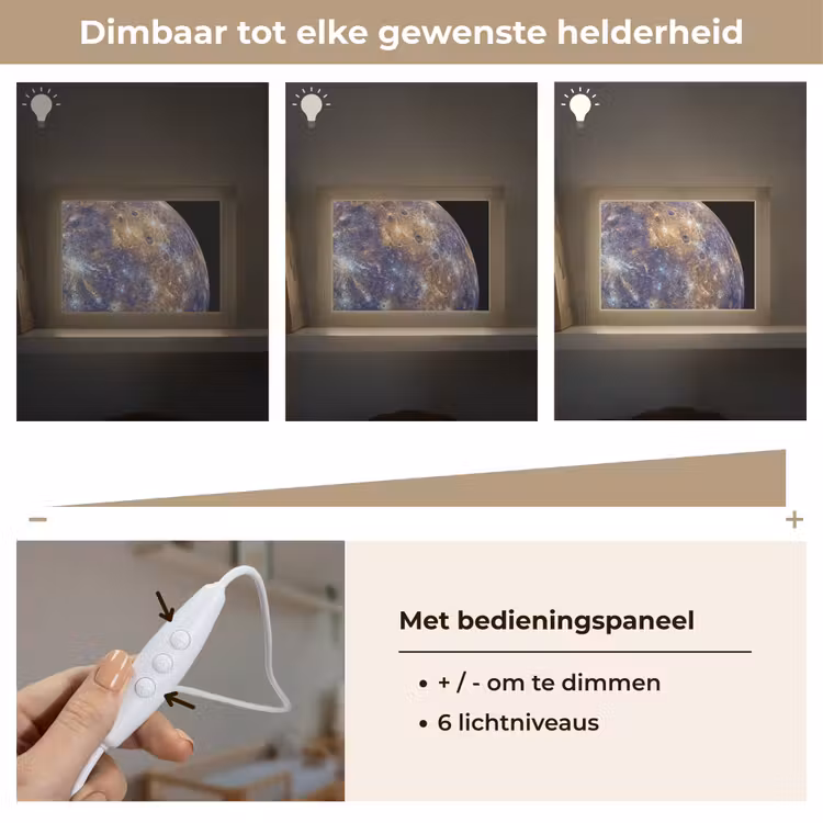 Lightbox - Wandlamp - Planeet - Kraters - Ruimte — 8
