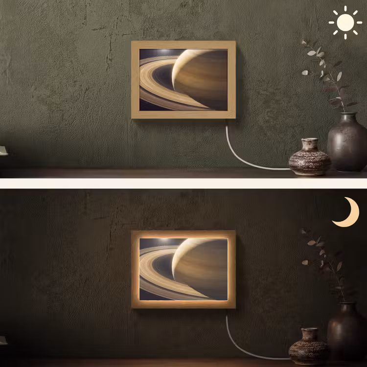 Lightbox - Wandlamp - Planeet - Ringen - Ruimte — 3