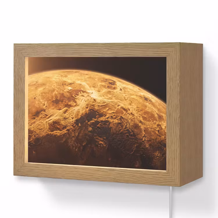 Lightbox - Wandlamp - Planeet - Ruimte - Oranje — 1
