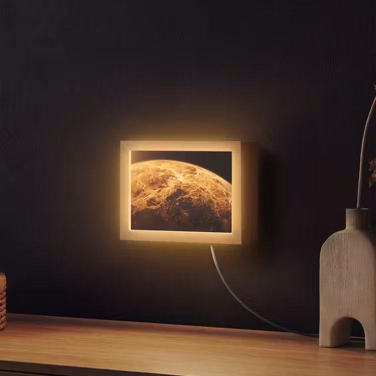 Lightbox - Wandlamp - Planeet - Ruimte - Oranje — 2