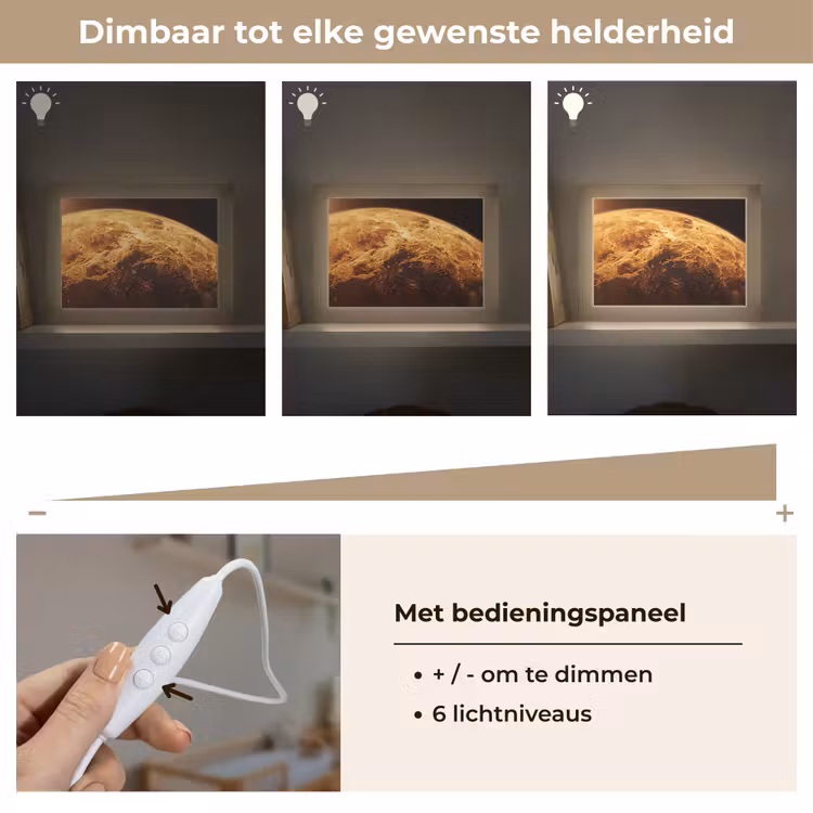 Lightbox - Wandlamp - Planeet - Ruimte - Oranje — 8