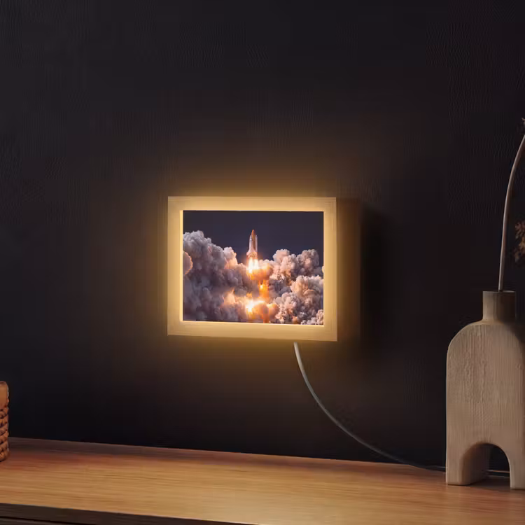 Lightbox - Wandlamp - Ruimtevaartuig - Lancering - Sterren — 2