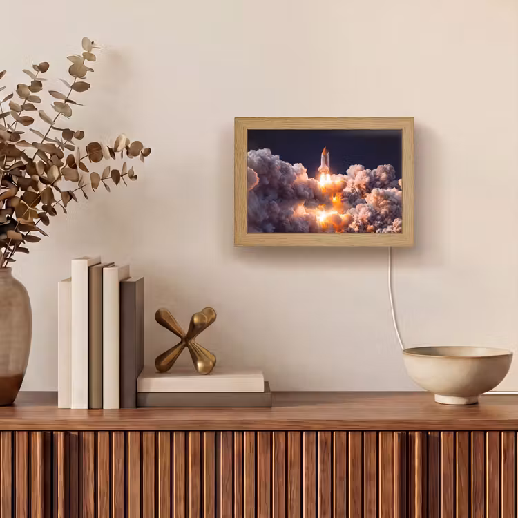 Lightbox - Wandlamp - Ruimtevaartuig - Lancering - Sterren — 4