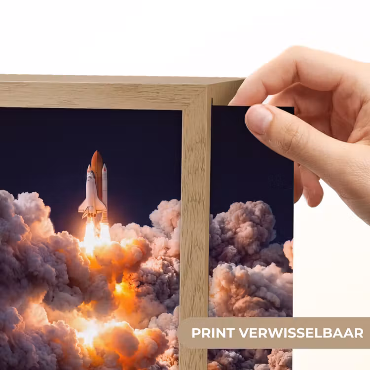 Lightbox - Wandlamp - Ruimtevaartuig - Lancering - Sterren — 6