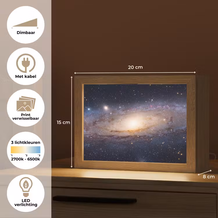 Lightbox - Wandlamp - Sterrenstelsel - Ruimte - Kosmos — 9