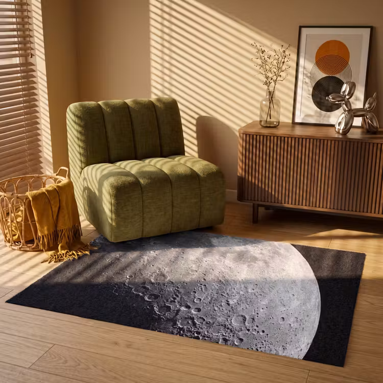 Vloerkleed - Maan - Kraters - Ruimte — 2