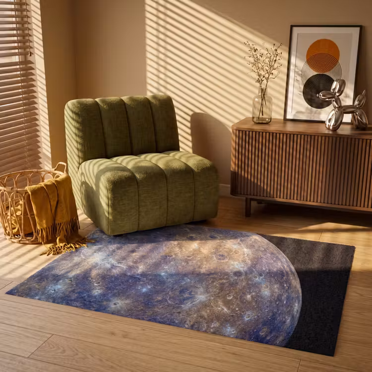 Vloerkleed - Planeet - Kraters - Ruimte — 2