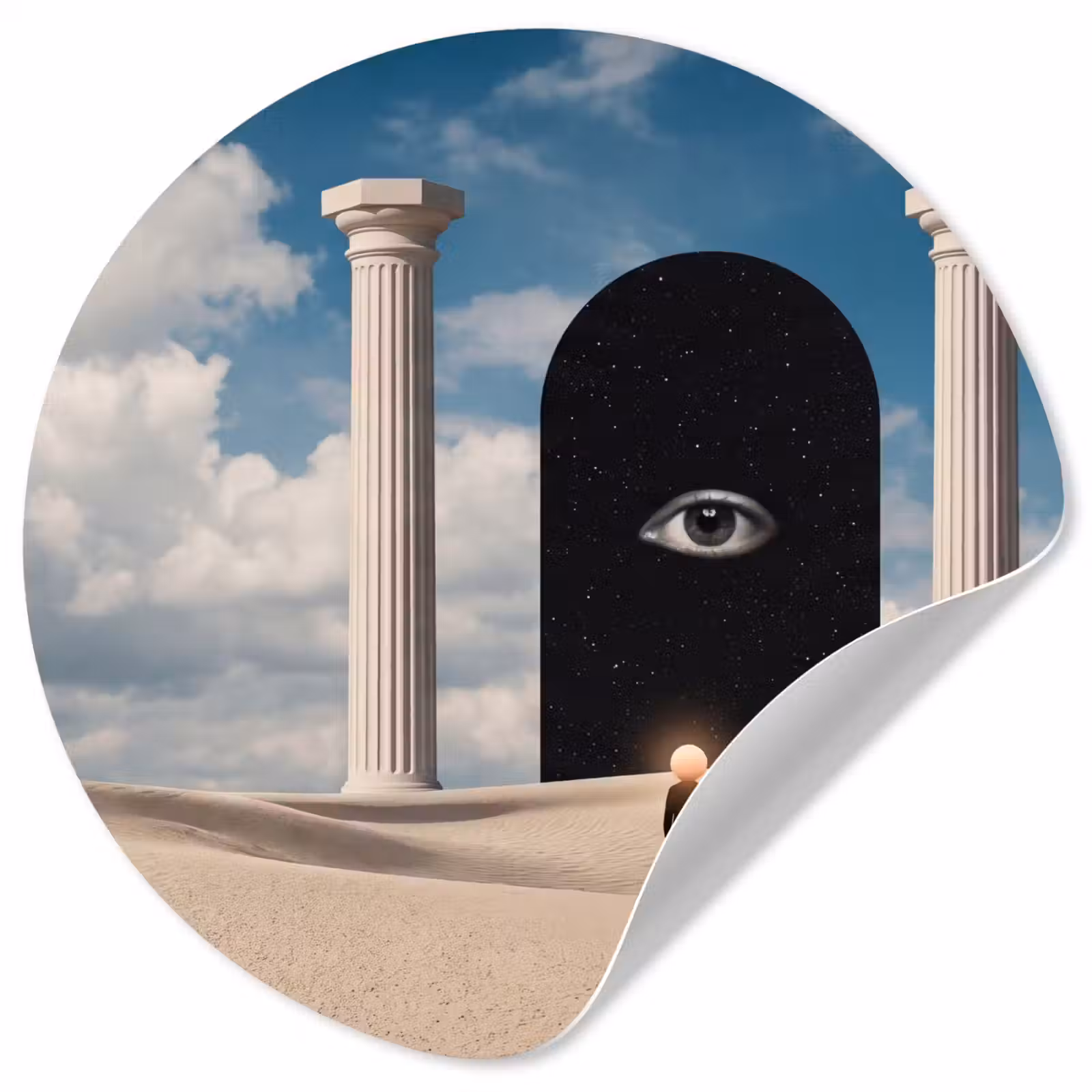 Behangcirkel - Droom - Woestijn - Oog — 1