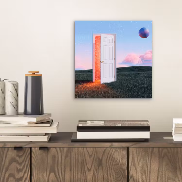 Aluminium schilderij - Deur - Fantasie - Ruimte — 2