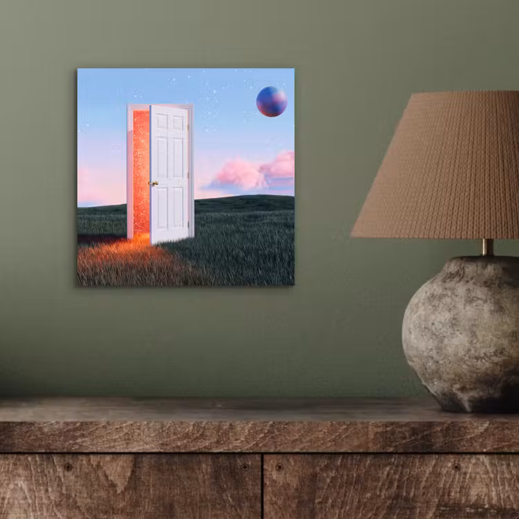 Aluminium schilderij - Deur - Fantasie - Ruimte — 3