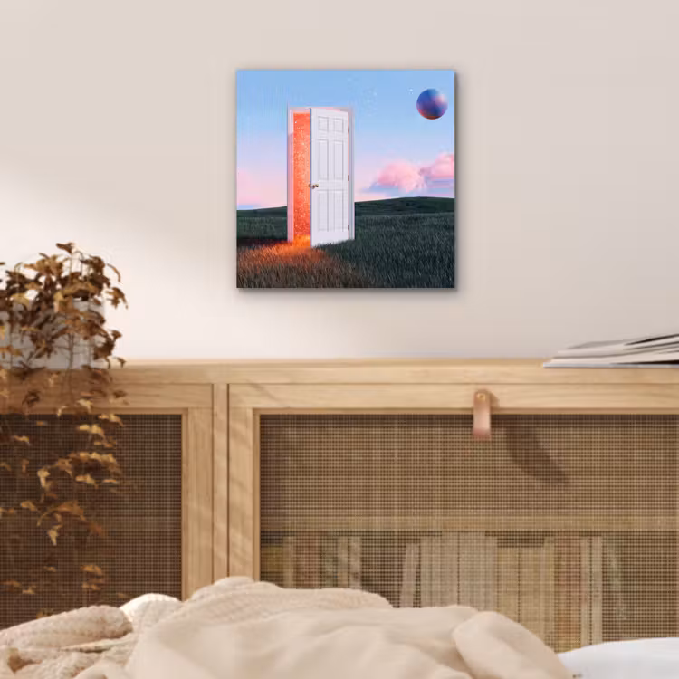 Aluminium schilderij - Deur - Fantasie - Ruimte — 4