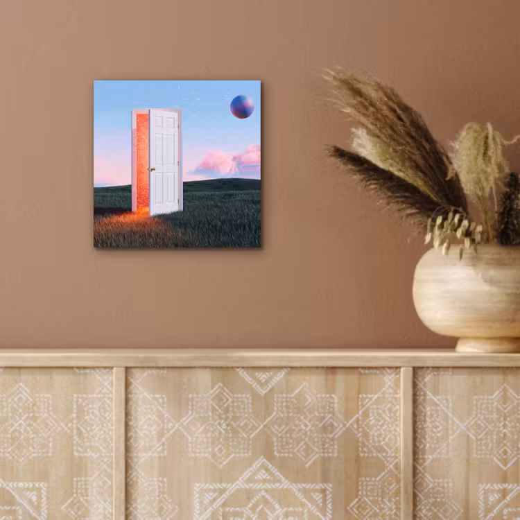 Aluminium schilderij - Deur - Fantasie - Ruimte — 5