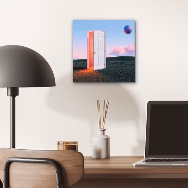 Aluminium schilderij - Deur - Fantasie - Ruimte — 6