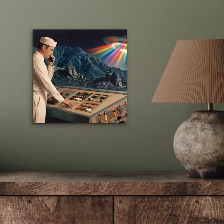 Aluminium schilderij - Man - Controlekamer - Strand — 3