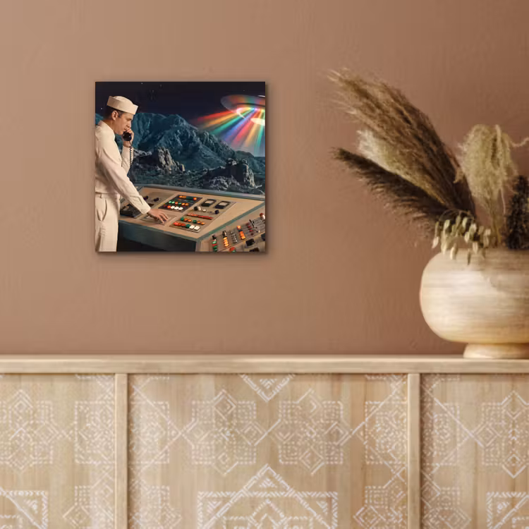 Aluminium schilderij - Man - Controlekamer - Strand — 5