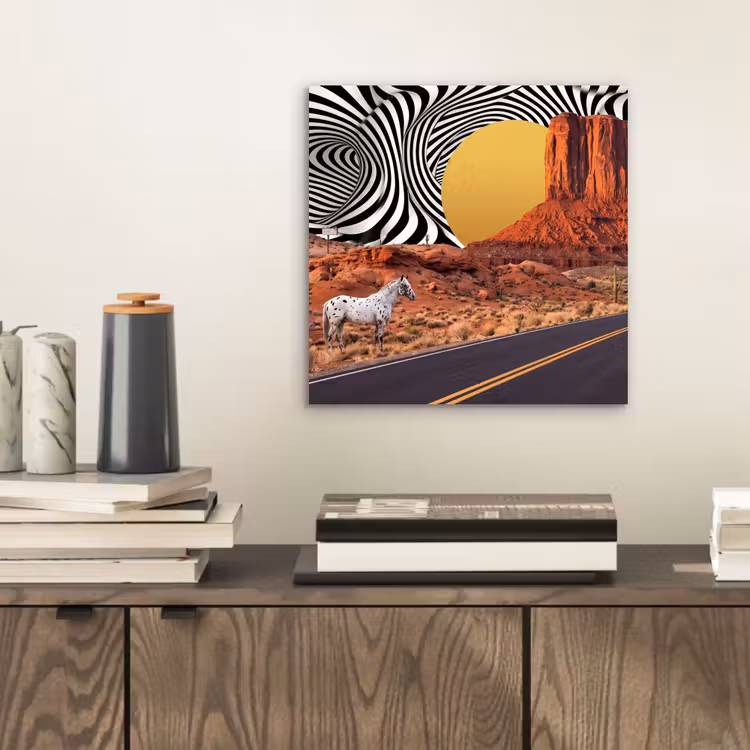 Aluminium schilderij - Paard - Woestijn - Natuur — 2