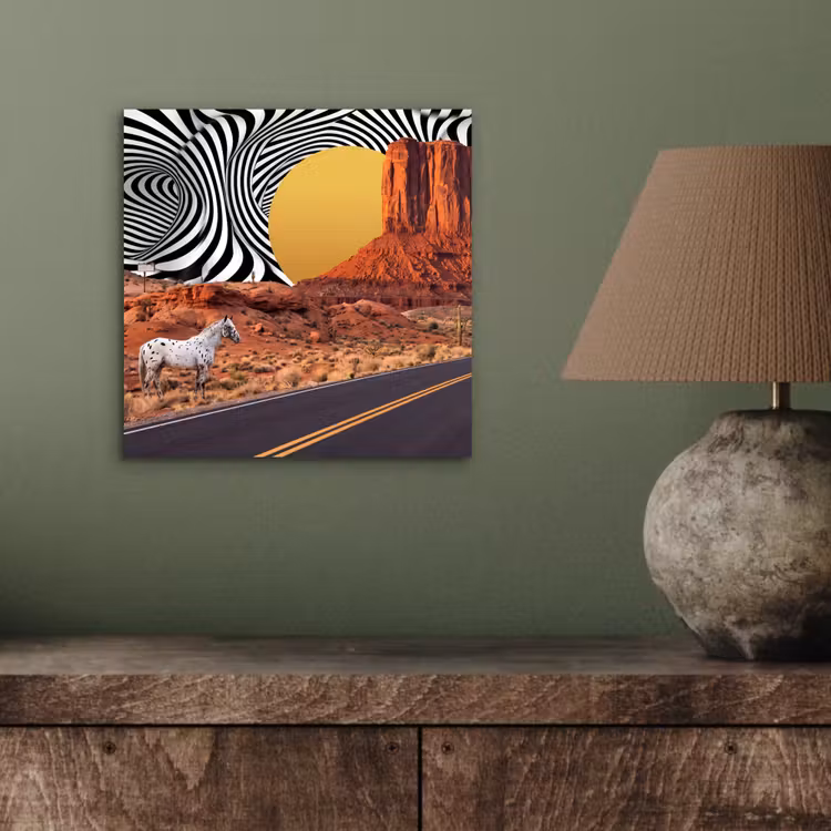 Aluminium schilderij - Paard - Woestijn - Natuur — 3