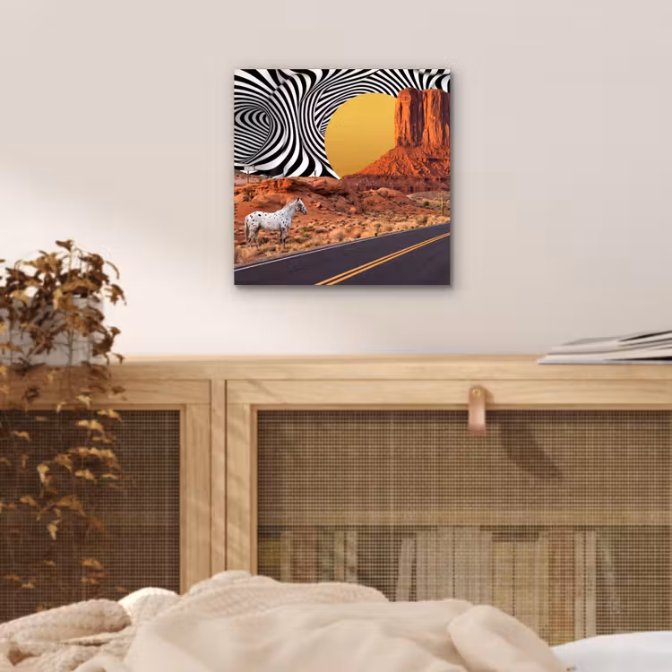 Aluminium schilderij - Paard - Woestijn - Natuur — 4